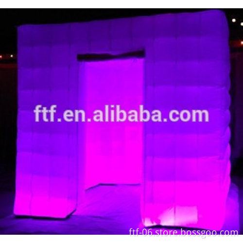 Yellow light inflatable photo booth